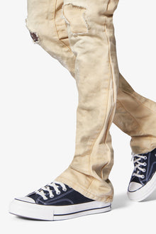 B710 Chino Chip Repaired Denim | Tan