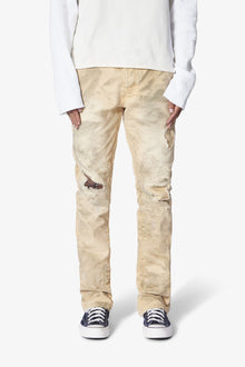 B710 Chino Chip Repaired Denim | Tan