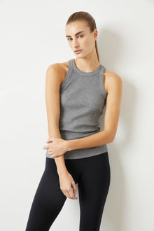 Wesley | Rivington Ribbed Tank | Grey Heather