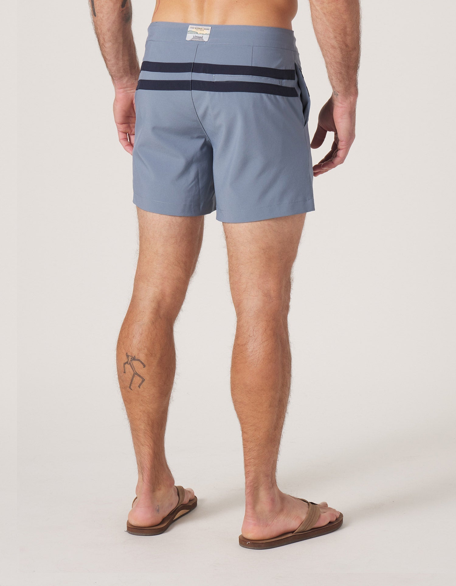 Men | Button Front Trunk | Mineral Blue-Navy
