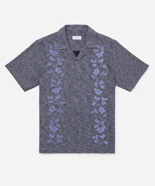 Ocean | Canty Embroidered Linen Gauze SS Shirt