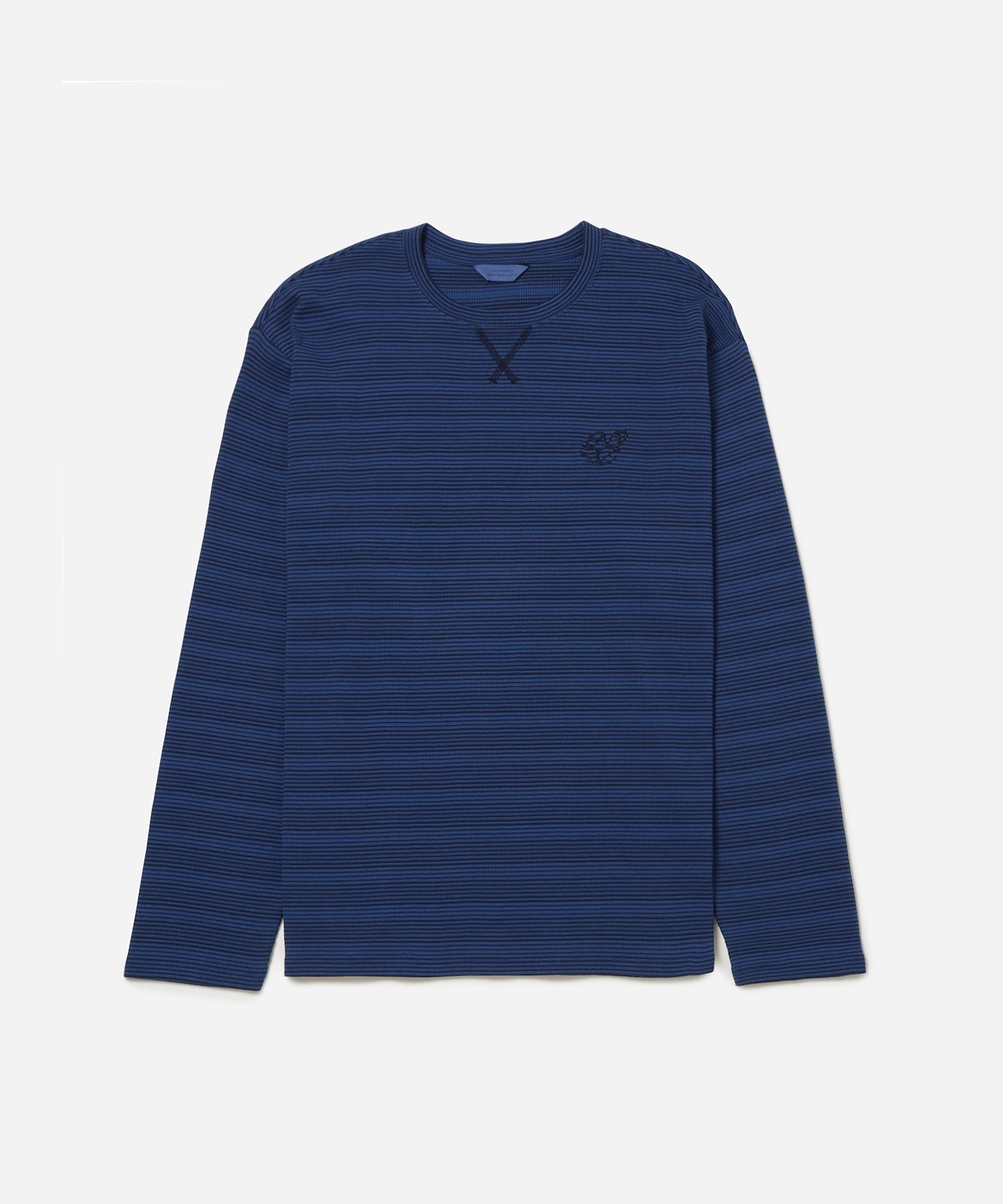 Limoges | Striped Waffle Relaxed LS Tee