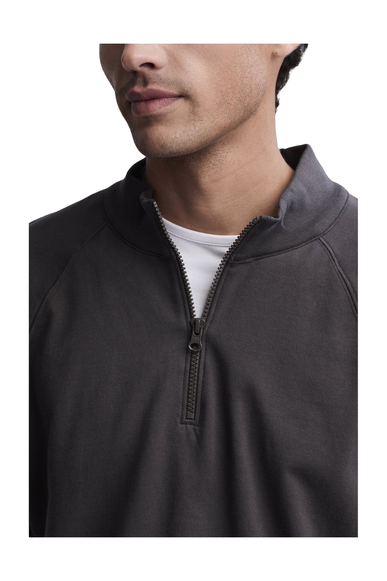 Mens | Malibu Collection Pima Cotton Fleece Half Zip Pullover | Carbon