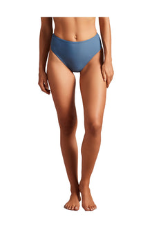Womens | High Waist Bikini Bottom | Blue Bay