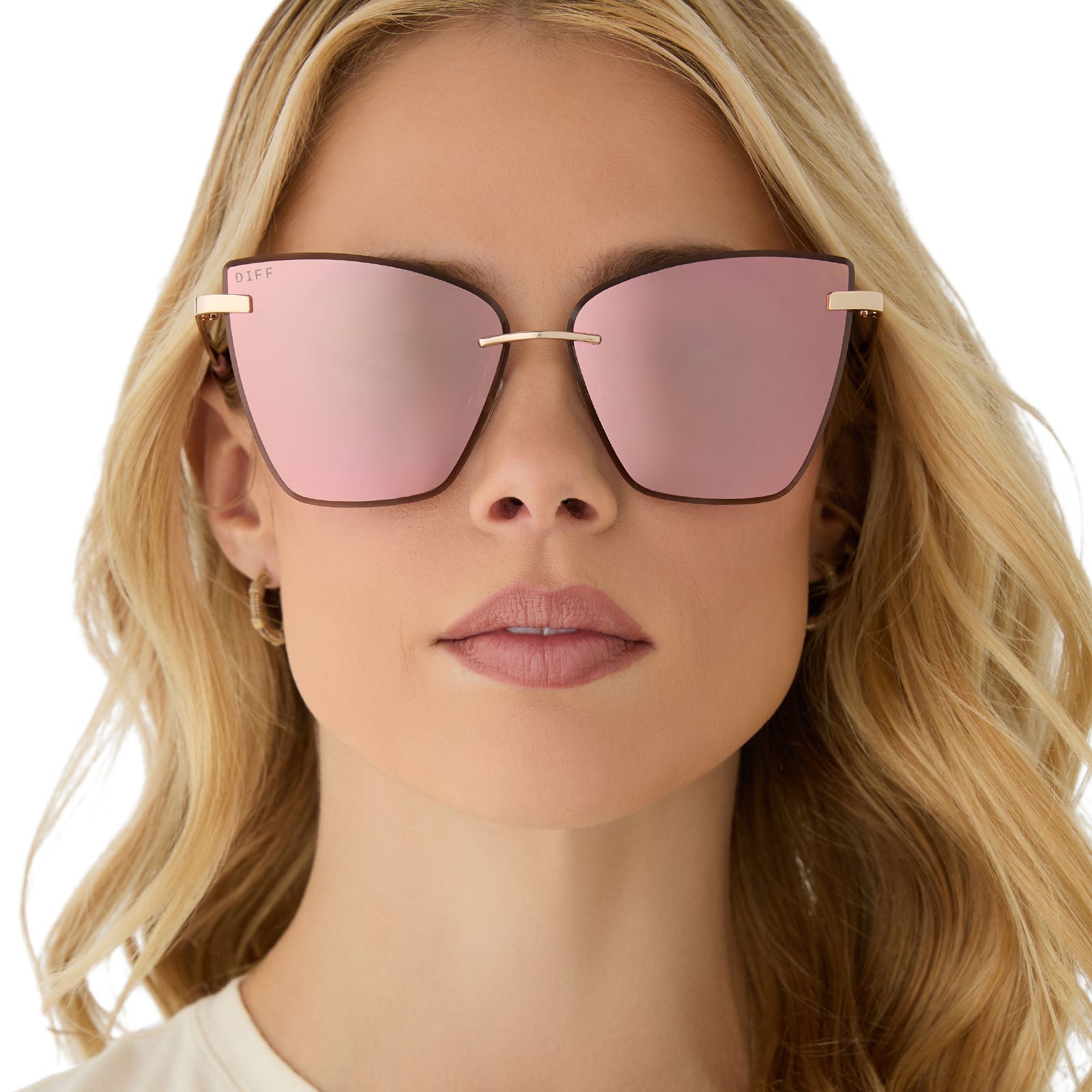 Womens | Becky V Sunglasses | Gold | Peach Lenses