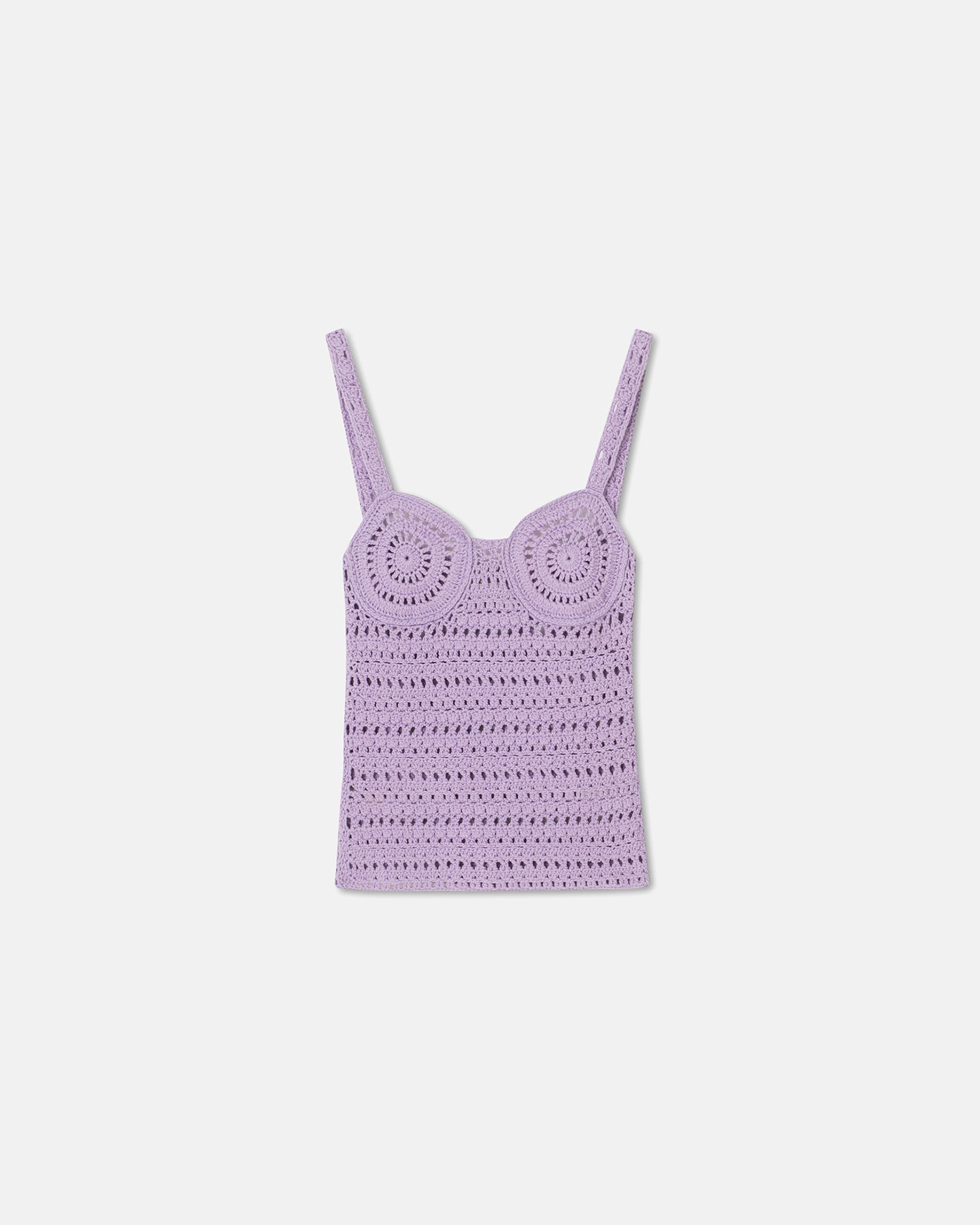 Womens | Bernou Crochet-Knit Top | Lilac