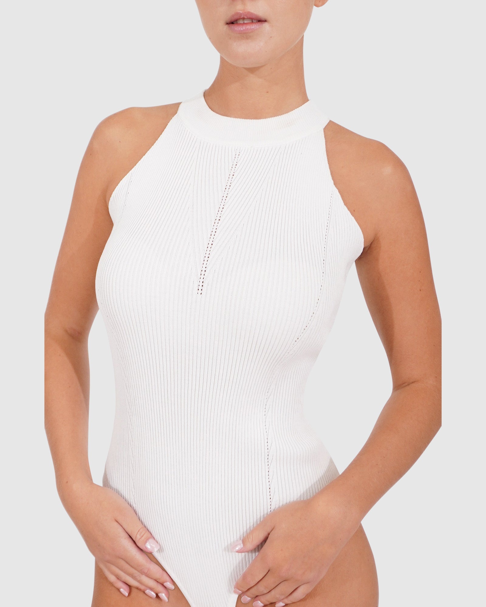 Women | Back For Good High Neck Bodysuit | White
