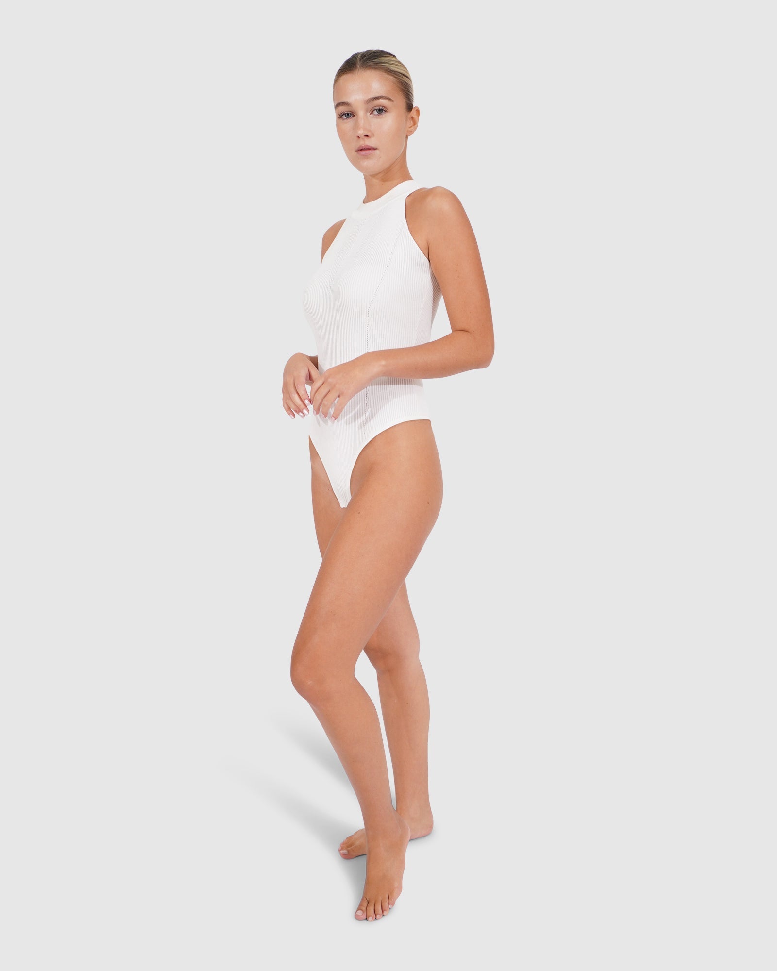 Women | Back For Good High Neck Bodysuit | White