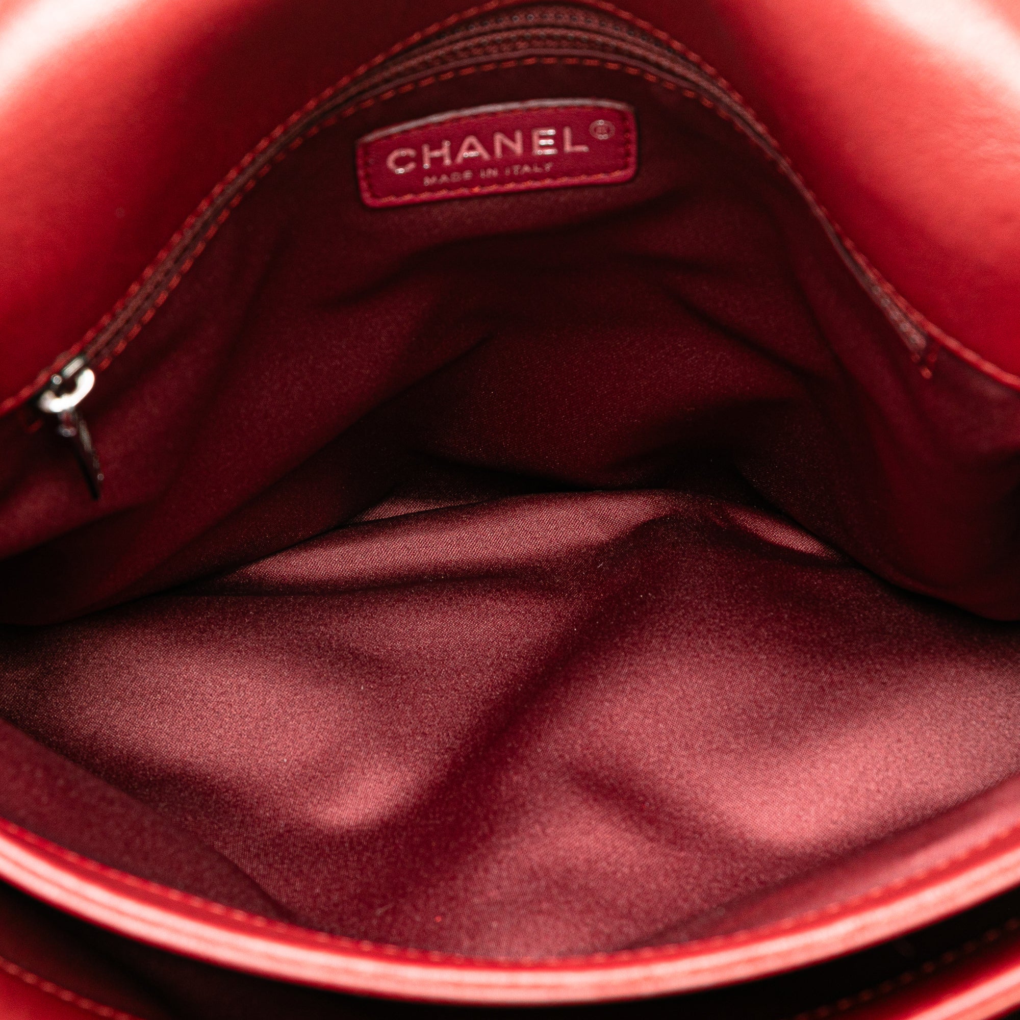 Chanel | Pre-Owned Maxi Lambskin 3 Accordion Flap | Red