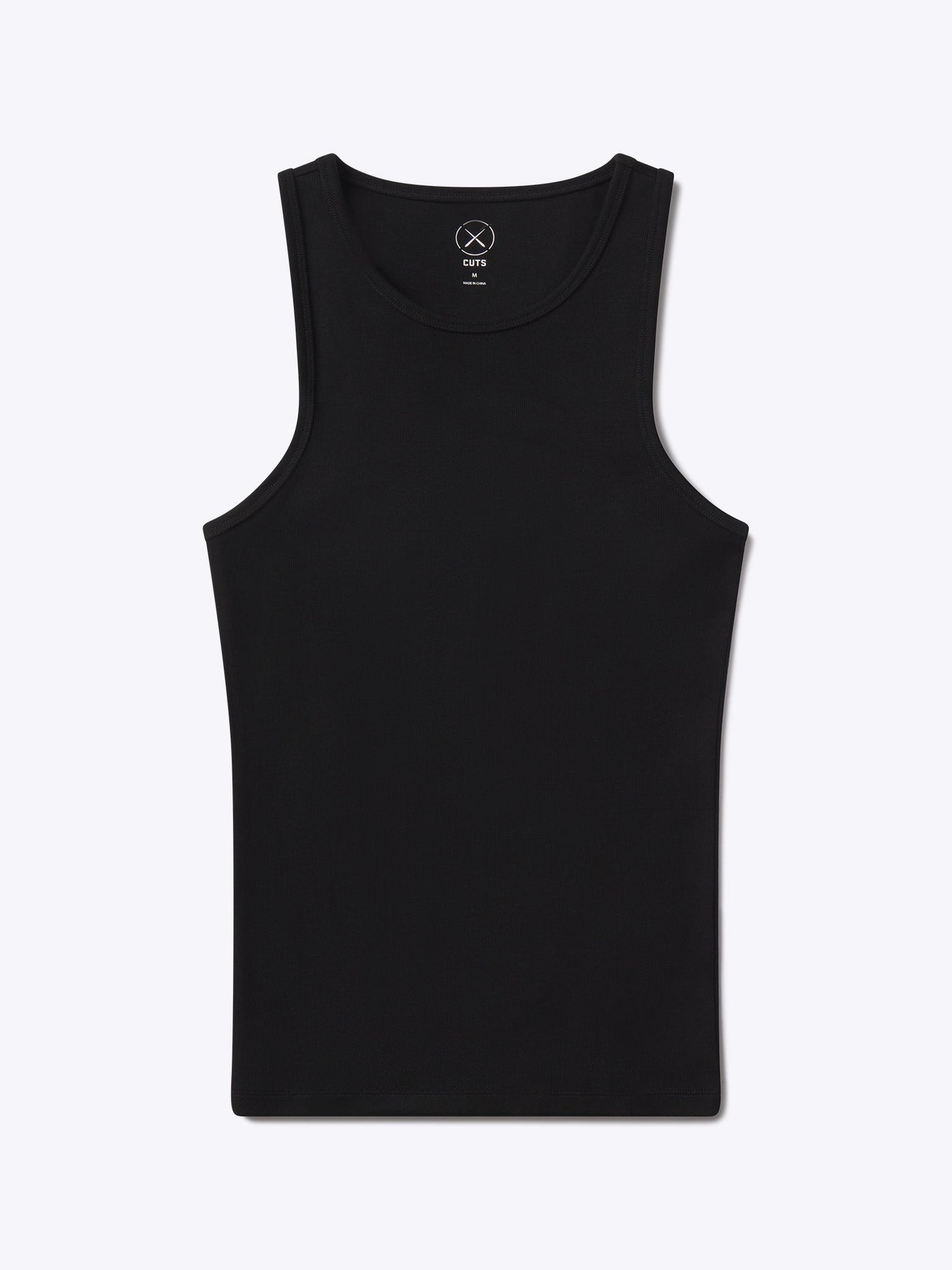 Mens | Portofino Form-Fitting Rib Tank | Black