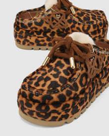 Womens | Blizzard Pony Suede/Shearling Loafer | Leopard