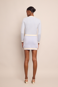 Bodie Skirt | Houndstooth Blue