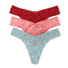 3-Pack Signature Lace Original Rise Thongs | Dark Pomegranate/Himalayan Pink/Shining Armor