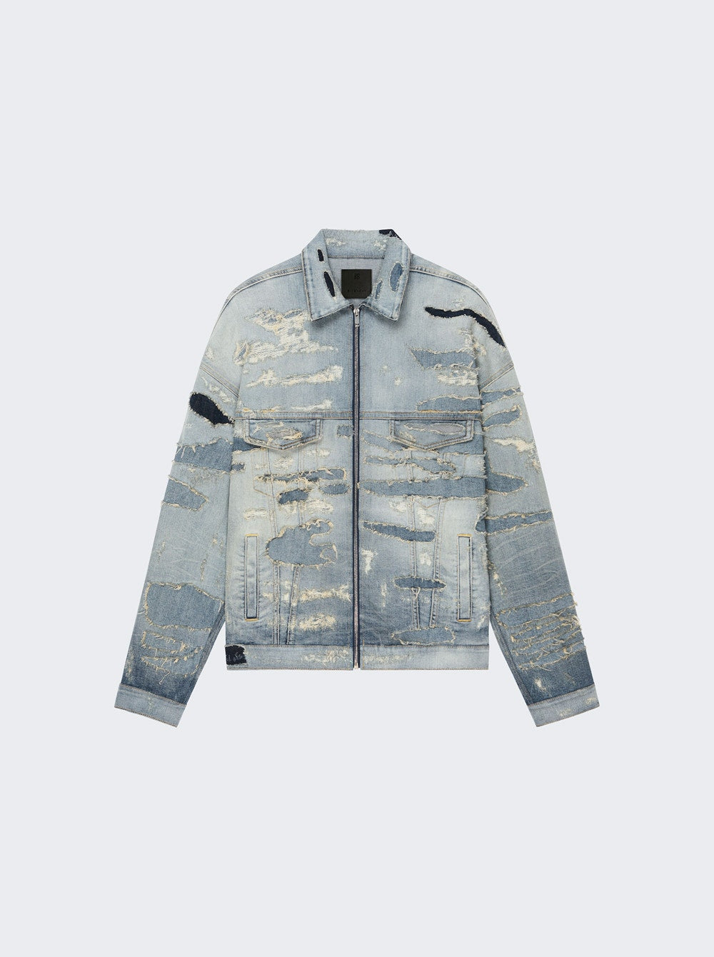 Men | Givenchy | Oversized Jacket In Rip And Repair Denim | Light Blue
