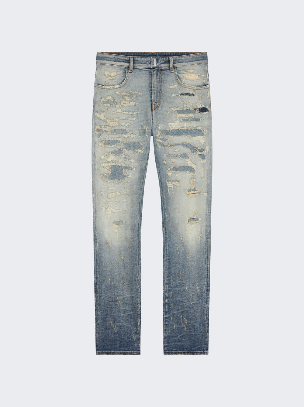 Men | Givenchy | Jeans In Rip And Repair Denim | Light Blue