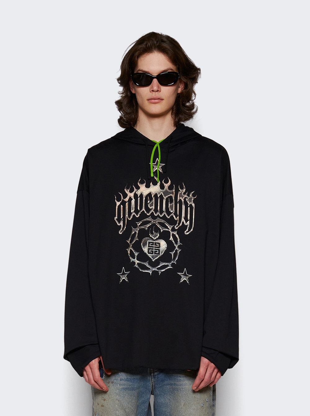 Men | Givenchy | Graphic Vintage Hoodie Black | Multi