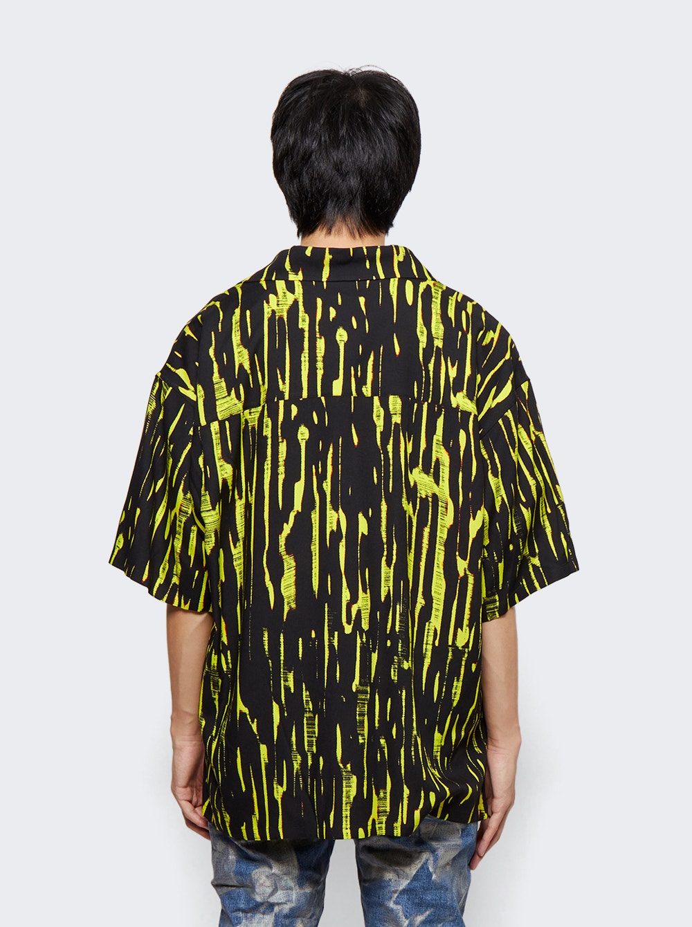 Men | Ambush | Bowling Allover Printed Shirt | Fluorescent Yellow