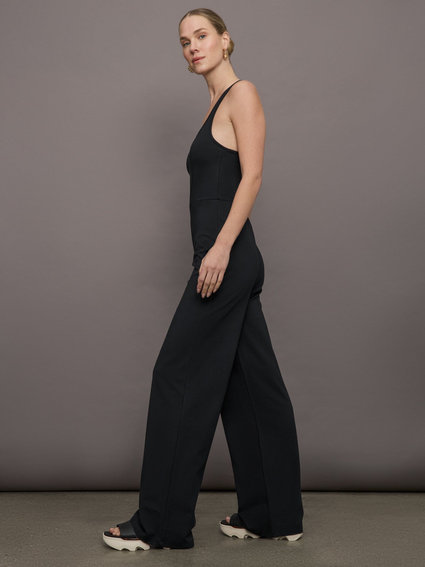 Bandier | Lenox Knit Jumpsuit | Black