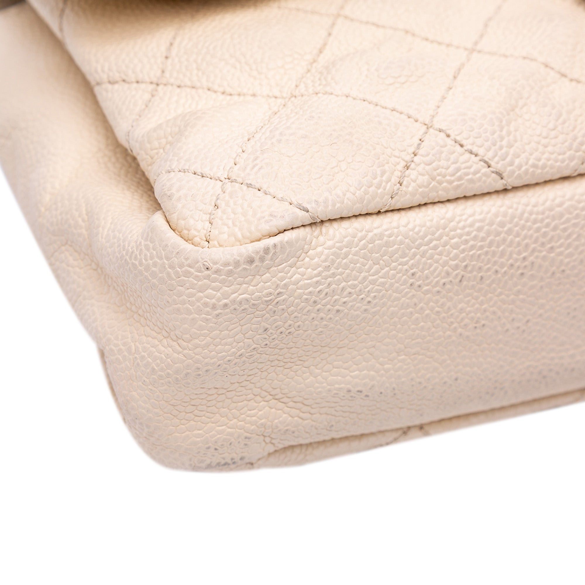 Chanel | Pre-Owned Medium Quilted Caviar Simply CC Flap | Brown/Light Beige