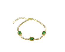 The Green Emerald Tennis Bracelet (Chapter II By Greg Yüna x The M Jewelers) | Gold Vermeil & Sterling Silver