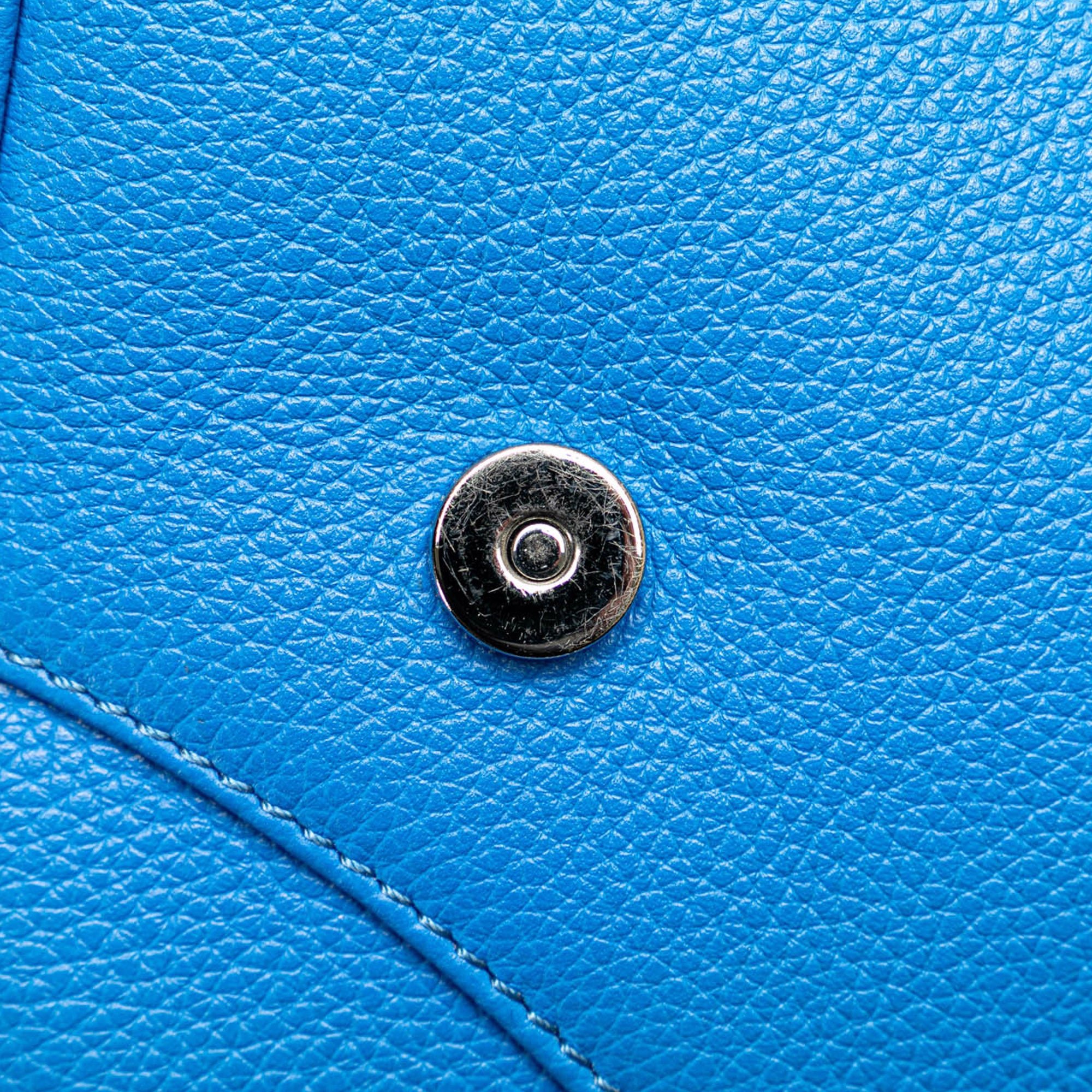 Dior | Pre-Owned Leather Saddle Crossbody | Blue