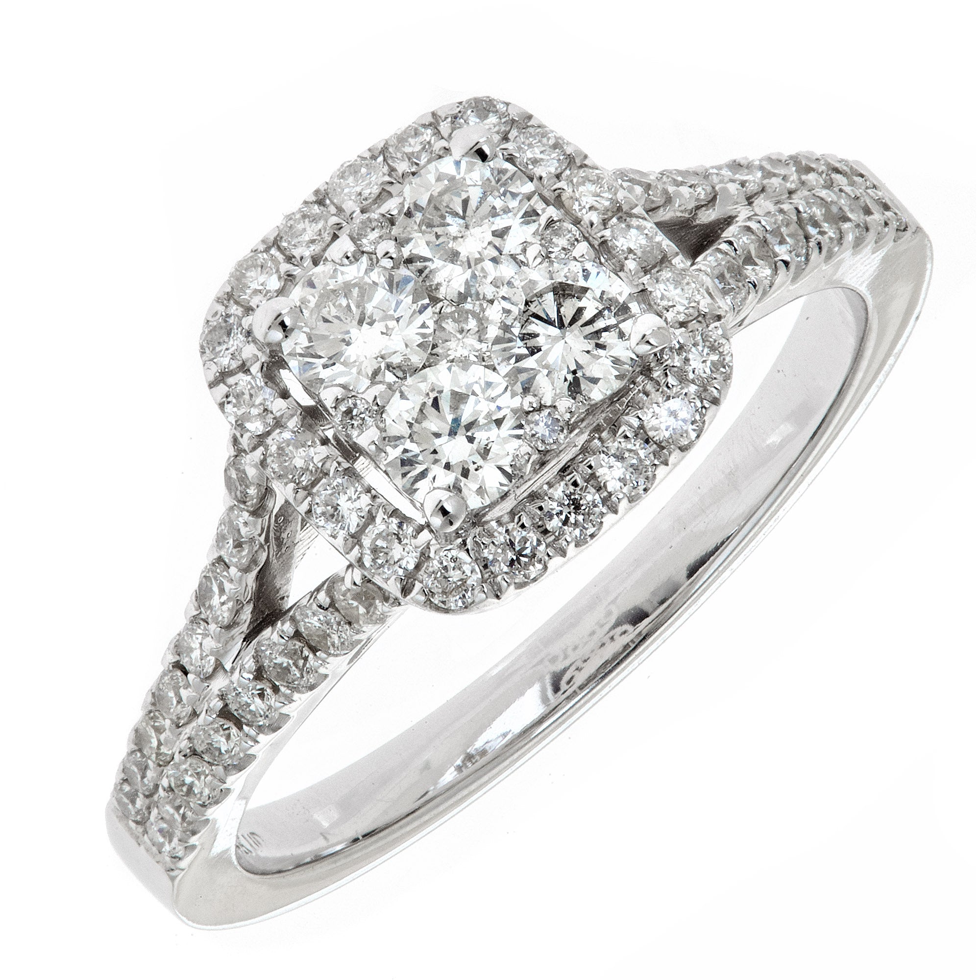 1.00 CT Round Natural Diamond | Fashion Ring | 14K White Gold | I Color | I1 Clarity