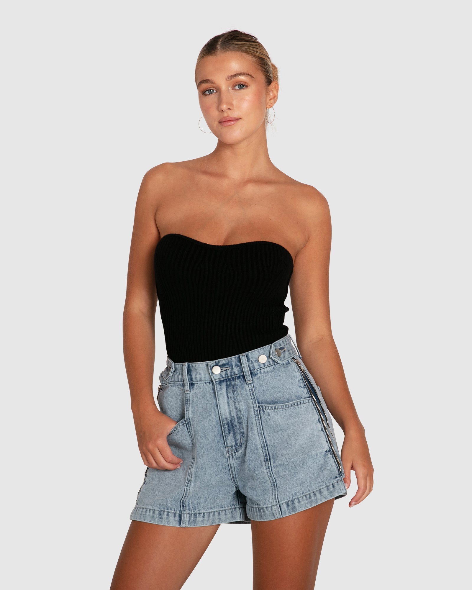 Women | Bring The Heat Denim Shorts | Stonewash