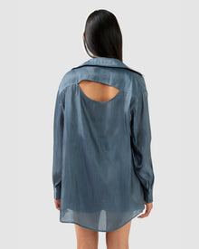 Women | Back To You Iridescent Shirt | Slate