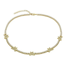 The Pave' Butterfly Collar Necklace | Gold Vermeil & Silver