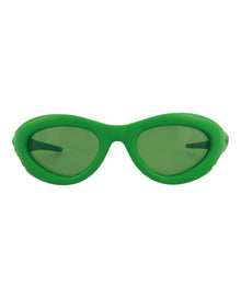 Bottega Veneta Round Injection Sunglasses | Green