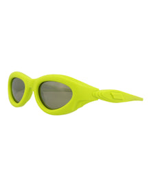 Bottega Veneta Oval Injection Sunglasses | Green