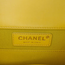 Chanel | Pre-Owned Quilted Lambskin North South Boy Flap | Yellow