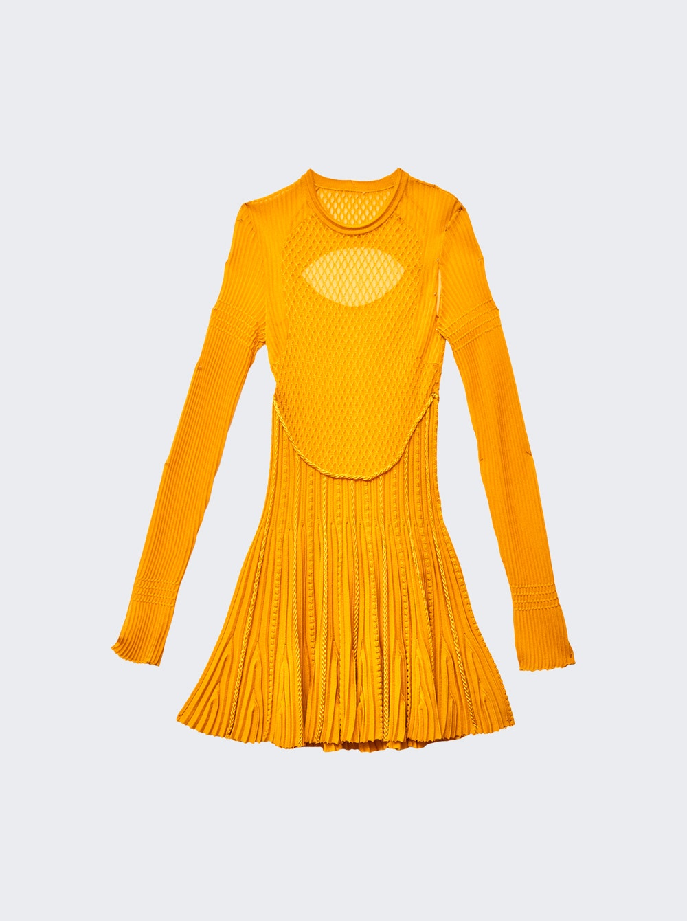 Women | Givenchy | Long Sleeve Frills Dress | Golden Yellow