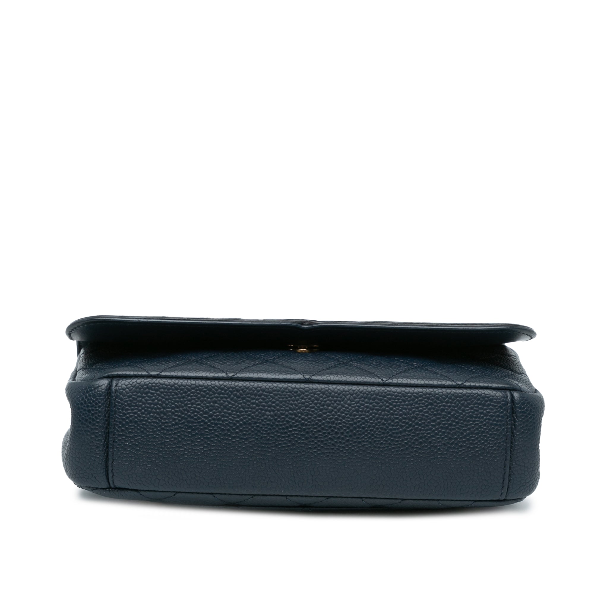 Chanel | Pre-Owned Small Bicolor Caviar CC Filigree Flap | Blue/Navy