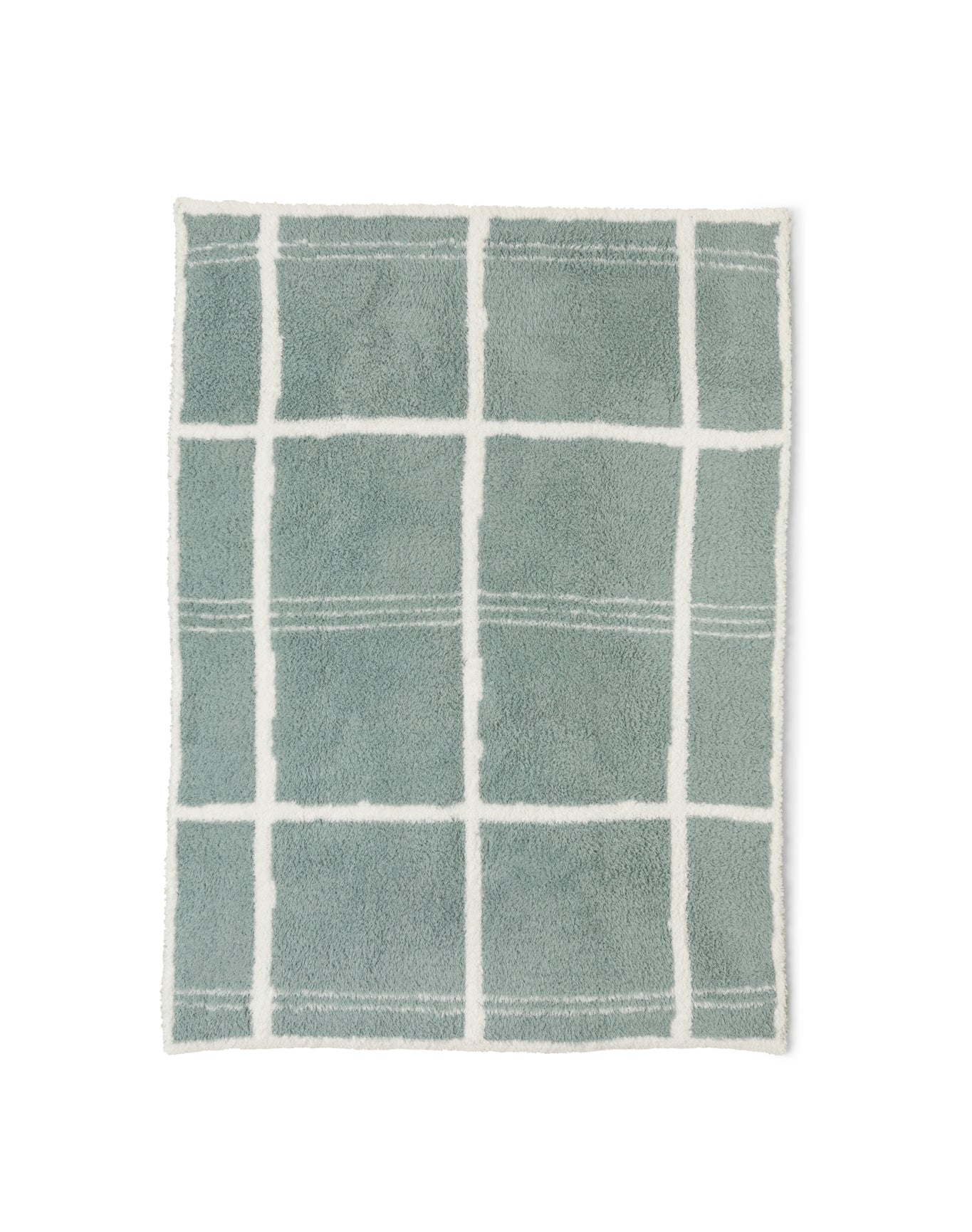 Baby | CozychicGrid Plaid Stroller Blanket 30" X 40" | Sage Green-Cream