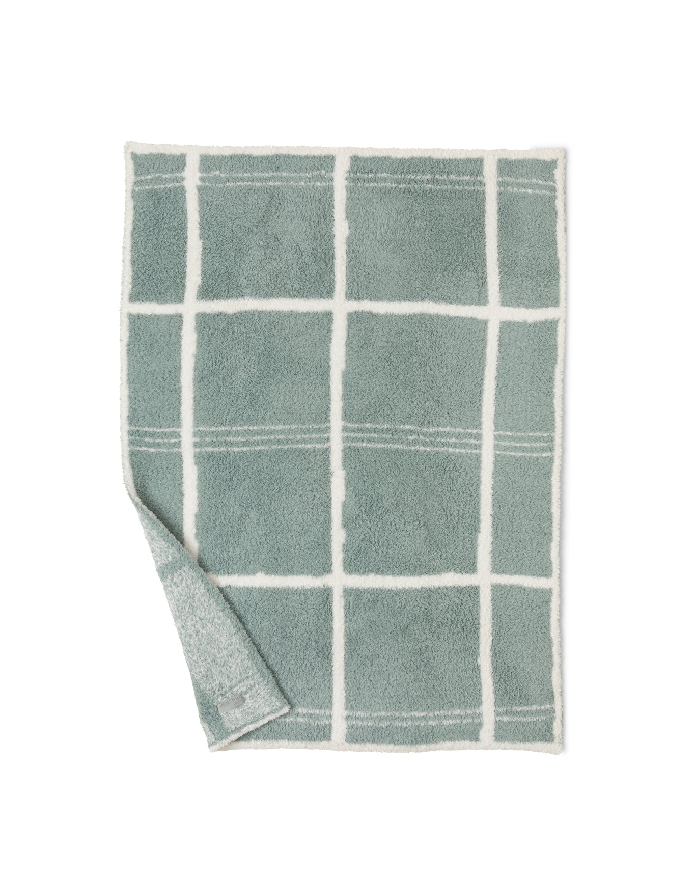 Baby | CozychicGrid Plaid Stroller Blanket 30" X 40" | Sage Green-Cream