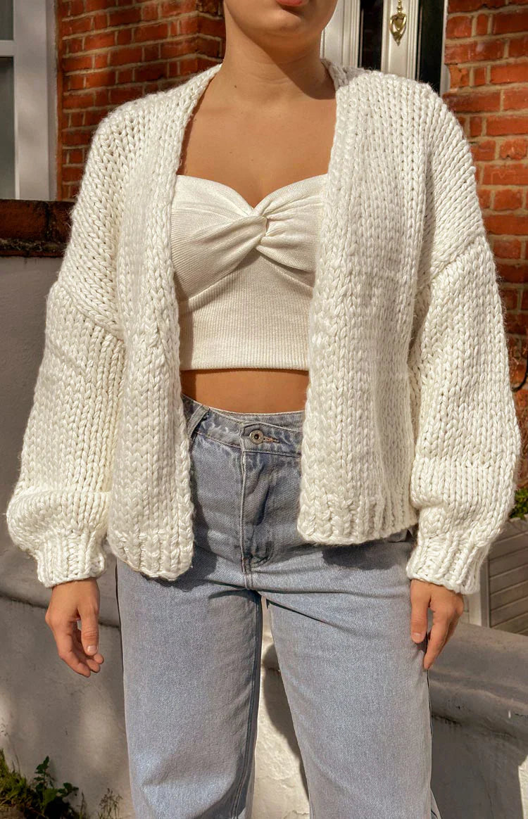 Bad Habits Knit Cardigan | Cream