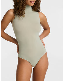 Ballet Mockneck Sleeveless Bodysuit | Pistachio