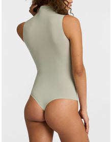 Ballet Mockneck Sleeveless Bodysuit | Pistachio