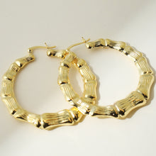The Bamboo Hoop Earring | Gold
