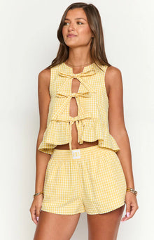 Baxter Gingham Shorts | Yellow