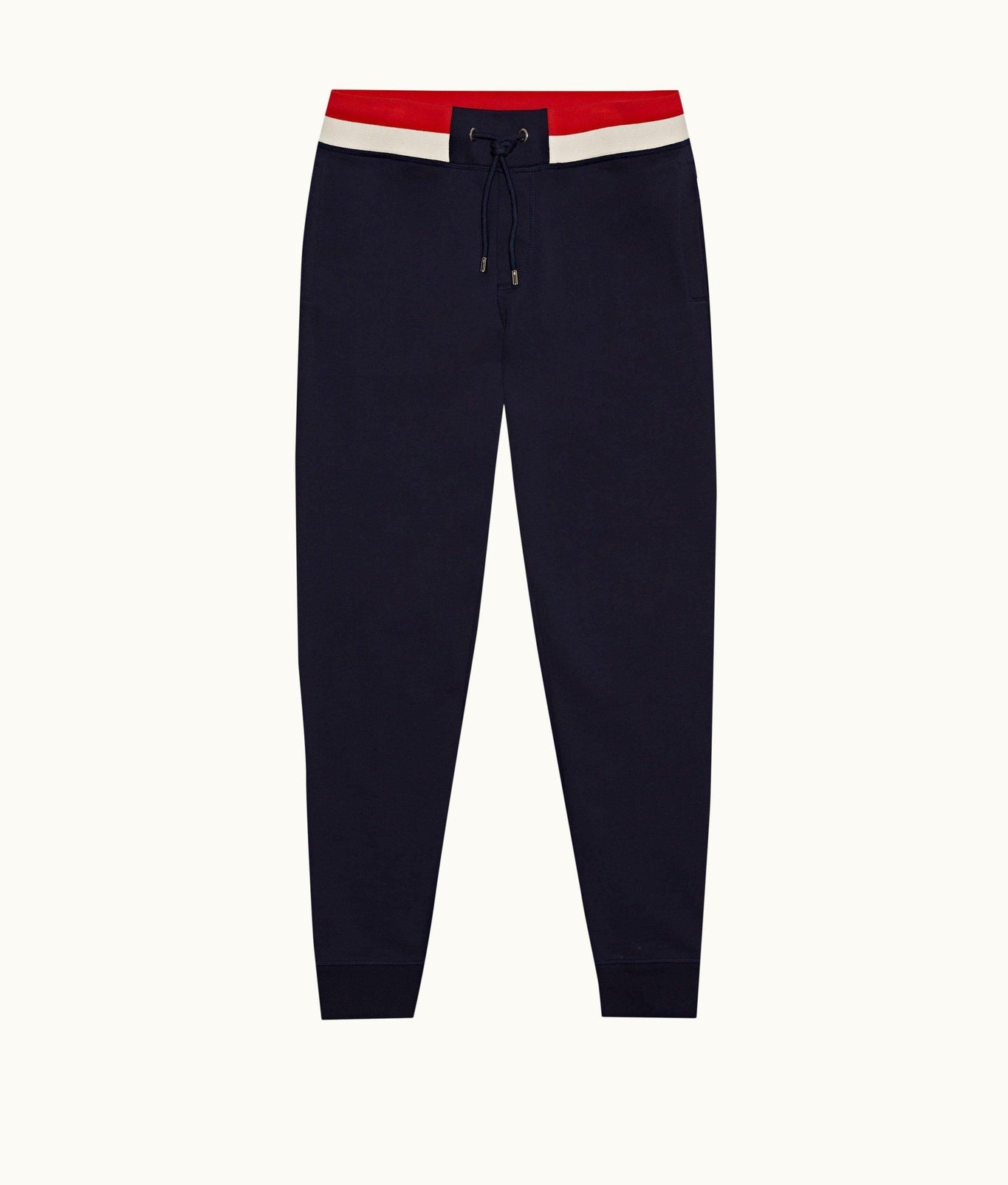 Beagi Classic Fit Stripe Waistband Cotton Sweatpants | Navy