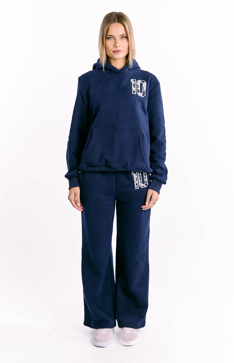 Beginning Leopard Star Hoodie | Navy