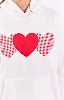 Beginning Heart Hoodie | White And Red