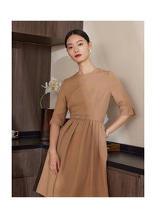 Belted Dress | Khaki