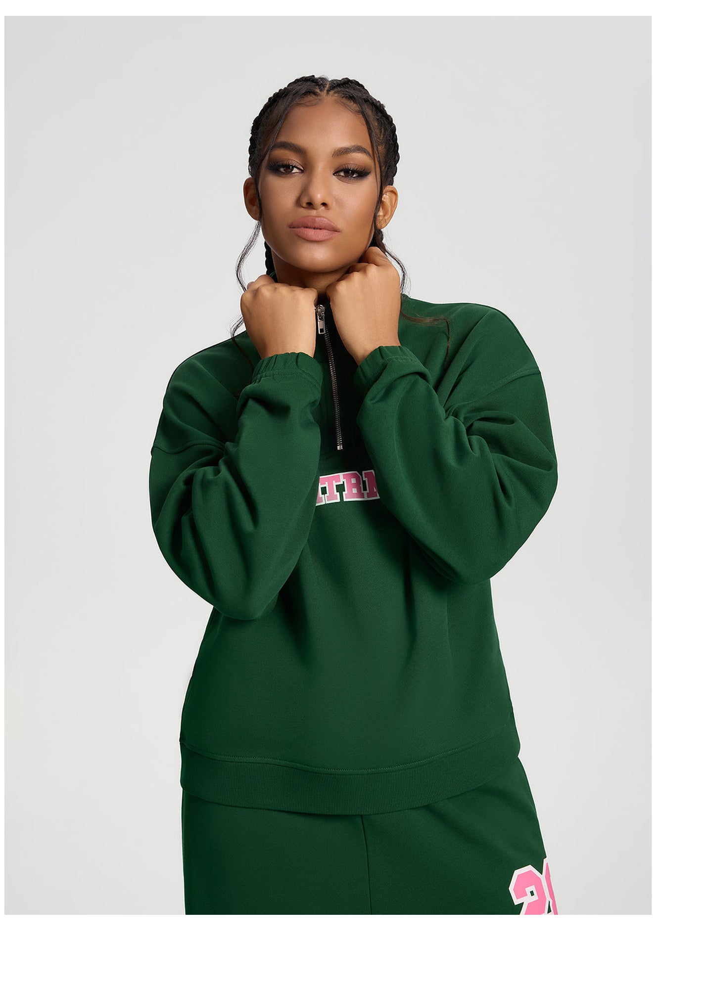 Better League Zip Sweatshirt | Urban Green