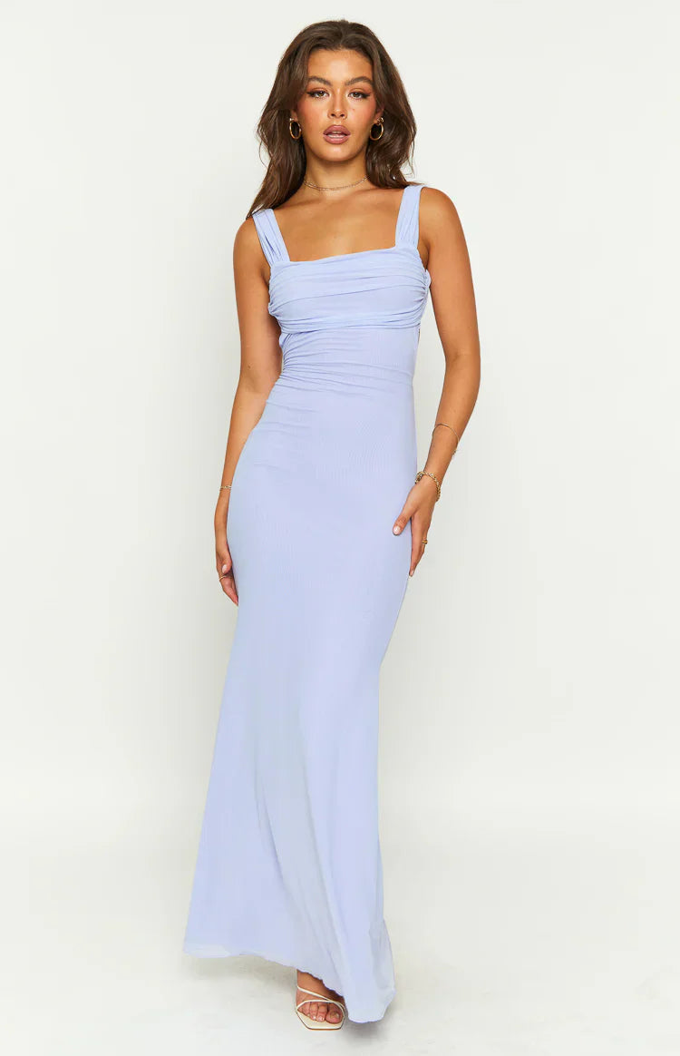 Beverley Mesh Maxi Dress | Lilac