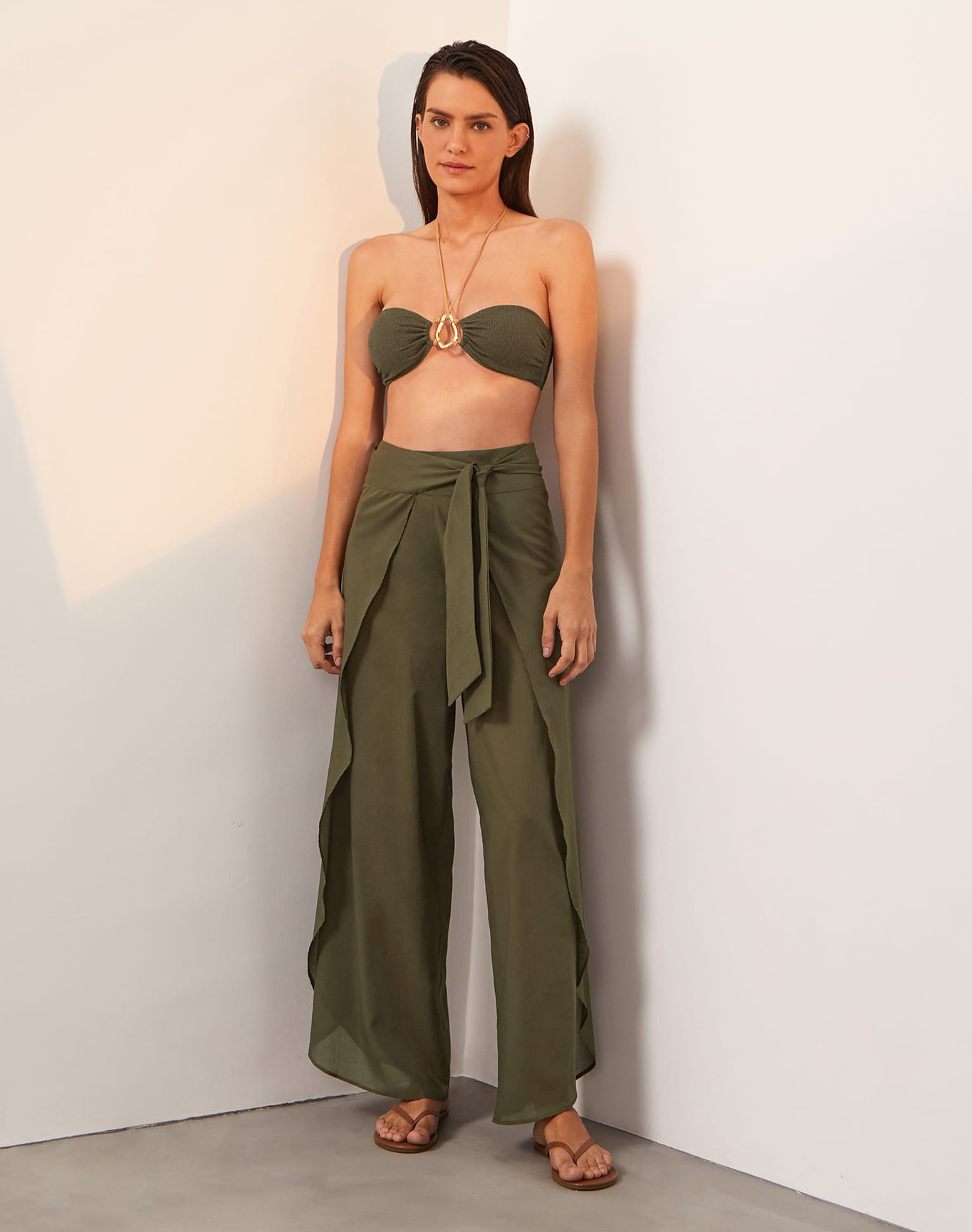 Bia Pareo Pants | Evergreen