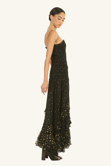 Bianca Maxi Dress | Black Polka Dot
