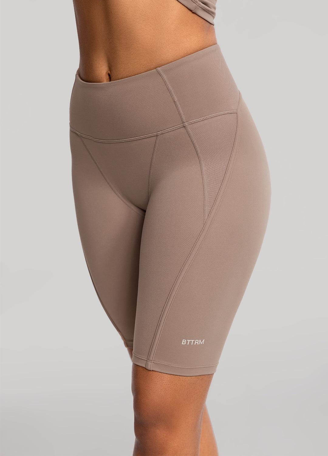 High-Waisted Performance Biker Shorts | Cocoa